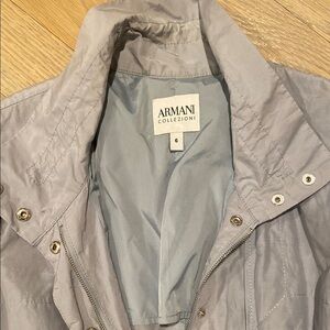 Armani Collezioni DUSTY BLUE Utility Jacket Lightweight Design